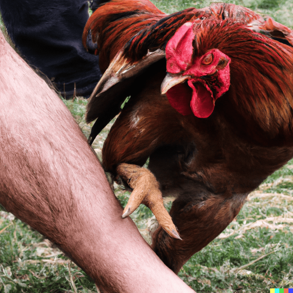 Rooster Attack Dalle Image