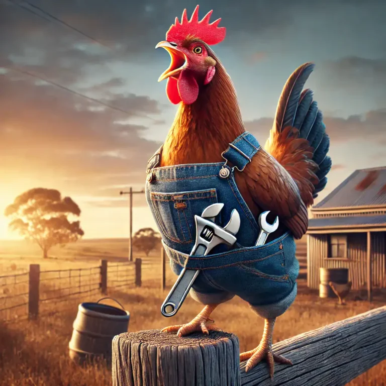 Do Hens Crow Brown Hen Crowing On A Fence Post At Sunrise.